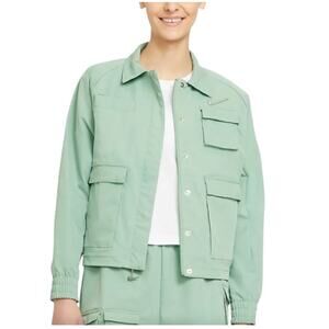 Nike S Womens Sportswear Swoosh Woven Jacket Mint Pastel Military